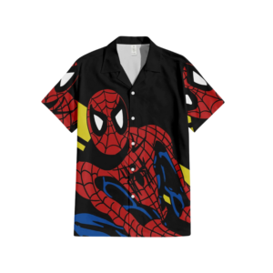 the amazing spider-man comic style button up shirt